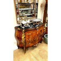 Cômoda Hall Fina Marquiterrie Manual Florais Esculturas