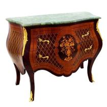 Cômoda Hall Roupeiro Frances Marchetado Florais Artesanal