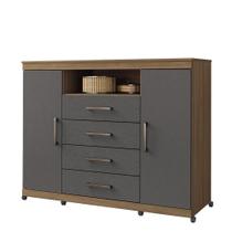 Cômoda Havana Master 2 Portas e 4 Gavetas com Rodízios - Santos Andirá