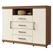 Comoda Havana Master Com Rodizio Jatobá Areia - Santos Andirá