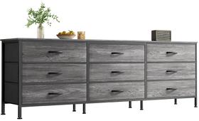 Cômoda Huuger 160 cm com 9 gavetas e suporte de TV para TV de 55 a 70 polegadas Cômoda Huuger 160 cm com 9 gavetas e suporte de TV para TV de 55 a 70 polegadas