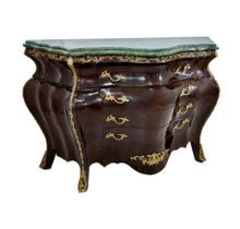 Cômoda Imbuia Cravejado Bronze Marmore Design Moranga Luxo