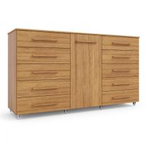 Cômoda Imperial 1 Porta 10 Gavetas com Rodízio Freijó Batrol