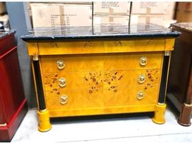Cômoda Império Madeira Clara Biedermeier Formosa Bronze