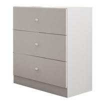 Comoda Infantil 03 Gavetas Louise Branco REAJL Moveis Comoda Infantil 03 Gavetas Louise Branco REAJL Moveis