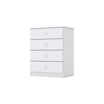 Cômoda Infantil 04 Gavetas Labirinto Henn Branco Cômoda Infantil 04 Gavetas Labirinto Henn Branco