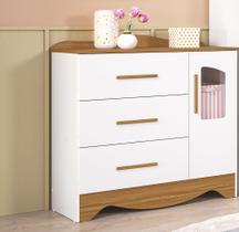 Cômoda Infantil 1 Porta 3 Gavetas Lisi - Moveis Peroba