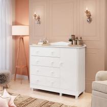 Comoda Infantil 1 Porta 4 Gavetas Elo Móveis Peroba Comoda Infantil 1 Porta 4 Gavetas Elo Móveis Peroba