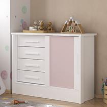 Cômoda Infantil 1 Porta 4 Gavetas Maya Espresso Móveis Cômoda Infantil 1 Porta 4 Gavetas Maya Espresso Móveis