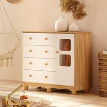 Cômoda Infantil 1 Porta com Janela 4 Gavetas 100% Mdf Mimo Espresso Móveis Branco Brilho/Amêndoa Cômoda Infantil 1 Porta com Janela 4 Gavetas 100% Mdf Mimo Espresso Móveis Branco Brilho/Amêndoa