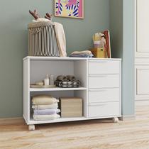 Cômoda Infantil 1 Prateleira 4 Gavetas