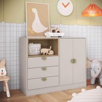 Cômoda Infantil 112,6cm com 2 Portas e 3 Gavetas DL1080 Lille Art In Móveis