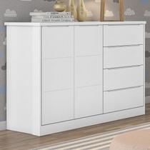 Cômoda Infantil 2 Portas 4 Gavetas Lua P04 Branco - Mpozenato Cômoda Infantil 2 Portas 4 Gavetas Lua P04 Branco - Mpozenato