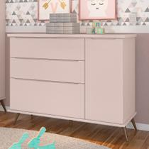 Cômoda Infantil 3 Gavetas 1 Porta 100 MDF Melinda Phoenix Baby Cômoda Infantil 3 Gavetas 1 Porta 100 MDF Melinda Phoenix Baby