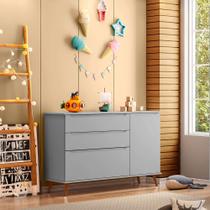 Cômoda Infantil 3 Gavetas 1 Porta 100 MDF Melinda Phoenix Baby Cômoda Infantil 3 Gavetas 1 Porta 100 MDF Melinda Phoenix Baby