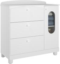 Cômoda Infantil 3 Gavetas 1 Porta Quarto Criança Multiuso Luxo Enxoval Do Bebê 100% Mdf Resistente Cômoda Infantil 3 Gavetas 1 Porta Quarto Criança Multiuso Luxo Enxoval Do Bebê 100% Mdf Resistente
