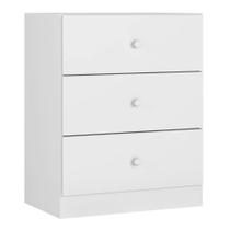Cômoda Infantil 3 Gavetas 1133 Louise Branco - AJL Móveis Cômoda Infantil 3 Gavetas 1133 Louise Branco - AJL Móveis