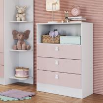 Cômoda Infantil 3 Gavetas e Nicho 1330 Espresso Móveis Cômoda Infantil 3 Gavetas e Nicho 1330 Espresso Móveis