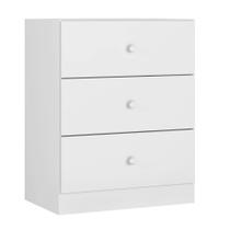 Cômoda Infantil 3 Gavetas Quarto Louise Branco - Montanaris Decor Cômoda Infantil 3 Gavetas Quarto Louise Branco - Montanaris Decor