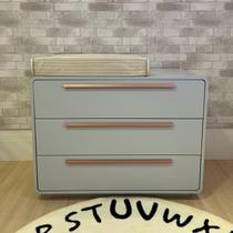 Cômoda Infantil 3 Gavetas Wave Cinza