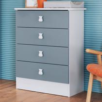 Cômoda Infantil 4 Gavetas Azul 1320 - Percasa