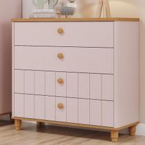 Cômoda Infantil 4 Gavetas com Pés em MDF Lívia Permobili