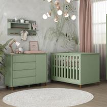 Cômoda Infantil 4 Gavetas e 1 Porta Atenna Verde - Somniare