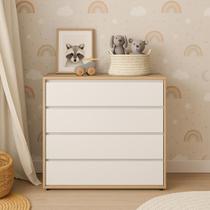 Cômoda Infantil 4 Gavetas Moderna Coleção Sol e Mar Cômoda Infantil 4 Gavetas Moderna Coleção Sol e Mar