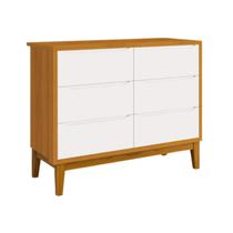 Cômoda Infantil 6 Gavetas Classic Pés Madeira
