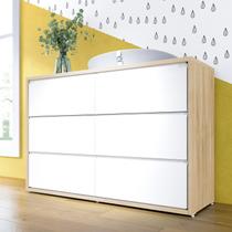 Cômoda Infantil 6 Gavetas Coleção Wood cor Madeira Divicar Cômoda Infantil 6 Gavetas Coleção Wood cor Madeira Divicar