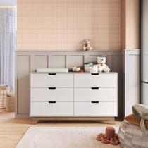 Cômoda Infantil 6 Gavetas MDF Alice Mobikasa