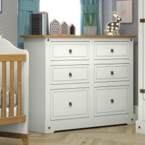 Cômoda Infantil 6 Gavetas Smile Móveis Serpil Bege