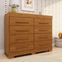 Cômoda Infantil 8 Gavetas 100% Mdf 111,70cm X 100,50cm Brincare Espresso Móveis Cinamomo