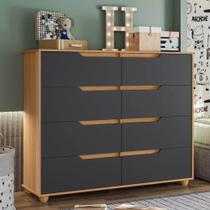 Cômoda Infantil 8 Gavetas Circus Nature/Titanium