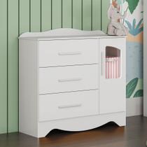 Cômoda Infantil 92,9cm 1 Porta com Janela e 3 Gavetas Alice 100% Mdf Espresso Móveis