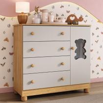 Cômoda Infantil 95cm 1 Porta Com Vidro E 4 Gavetas Fofura Multimóveis Mp4484 Madeirado/off White Madeirado/off White Cômoda Infantil 95cm 1 Porta Com Vidro E 4 Gavetas Fofura Multimóveis Mp4484 Madeirado/off White Madeirado/off White