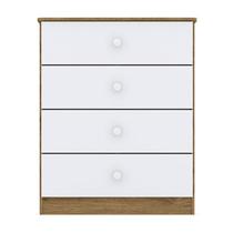 Cômoda Infantil Amarelinha Rústico Branco Henn