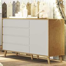 Cômoda Infantil Ambiente Gran Lorena Off White Bétula - Carolina Cômoda Infantil Ambiente Gran Lorena Off White Bétula - Carolina