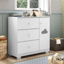 Cômoda Infantil Ane com 1 Porta - Branco