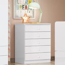 Cômoda Infantil Bala de Menta 5 Gavetas Henn