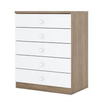 Cômoda Infantil Bala De Menta Rústico Branco Henn