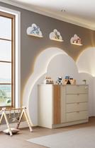 Cômoda Infantil Bebê Ayla 4 Gavetas 1 Porta Off White Acetinado - Phoenix Baby