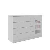 Cômoda Infantil Bebê Eloisa 4 Gavetas 1 Porta Branco Phoenix baby