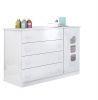 Cômoda Infantil Bebê Lívia 4 Gavetas 1 Porta Branco Phoenix baby