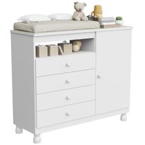 Cômoda Infantil Bebê Sapateira Quarto Criança Com Trocador Colchão Impermeável Baby Macio Regulagem de Altura Corrediça Telescópica Cômoda Infantil Bebê Sapateira Quarto Criança Com Trocador Colchão Impermeável Baby Macio Regulagem de Altura Corrediça Telescópica