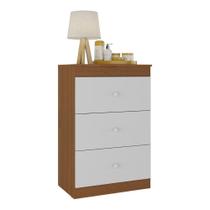 Cômoda Infantil Com 3 Gavetas Doce De Leite Multimóveis Mp2676 Madeirado/branco Madeirado/branco Cômoda Infantil Com 3 Gavetas Doce De Leite Multimóveis Mp2676 Madeirado/branco Madeirado/branco
