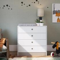 Cômoda Infantil com 4 Gavetas 73cm x 42,2cm para Quarto