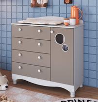 Cômoda Infantil com 4 Gavetas e 1 Porta ENC003 Linha Encanto Completa Móveis