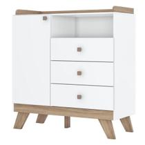 Cômoda Infantil Confete Branco Brilho Jequitibá - Henn