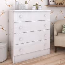Cômoda Infantil Divertidamente 4 Gavetas Branco - Panorama Móveis